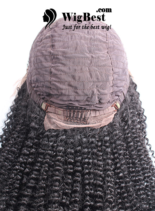 Best Afro Curl Human Hair Lace Front Wigs Cap Design Back